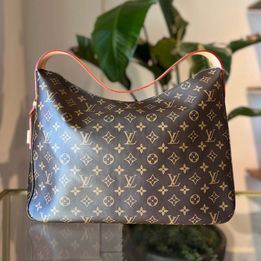 LOUIS VUITTON Slouchy MM Brown Monogram Canvas Hobo Bag